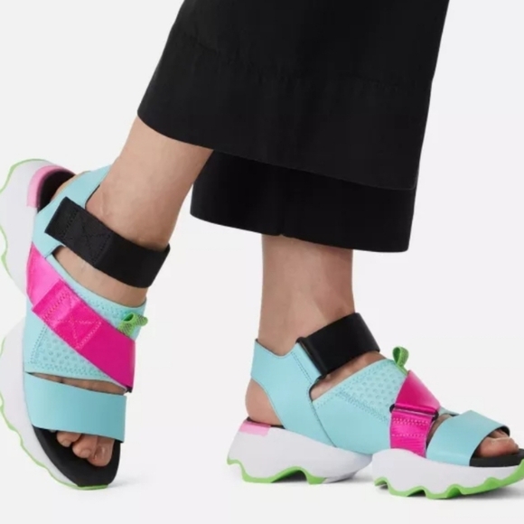 Sorel Women Kinetic Impact Tractor Platform Chunky Sandals shoes sz 10.5 - Picture 1 of 16